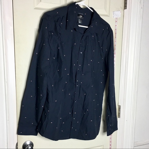H&M Other - H&M slim fit easy iron button down shirt XL mens
